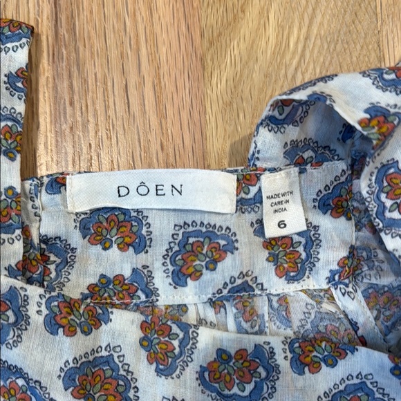 NWOT Doen LILY DRESS -- SEA SALT BEDFORD PAISLEY - Picture 2 of 2
